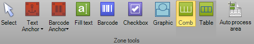 Comb zone tool
