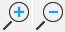 Symbole für Vergrößern und Verkleinern