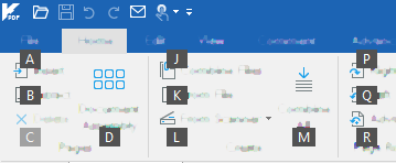 Screenshot von Tastaturkürzeln in Funktionsleisten