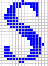 Bild für verpixelten Buchstaben S