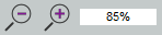 Picture of zoom controls in View bar