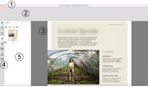 Descripción general de la ventana del programa Descripción general de la ventana del programa