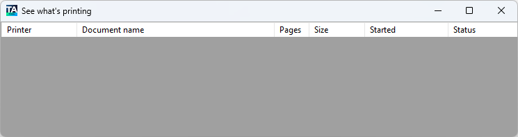 See what's printing dialog box