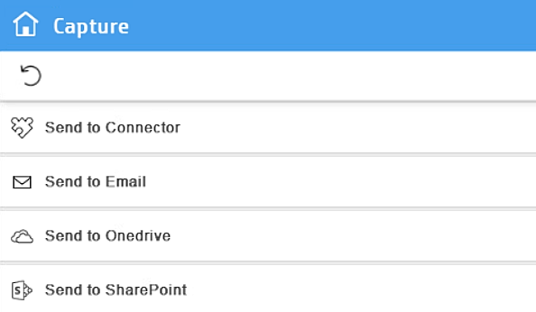 HP touchscreen / Capture workflows