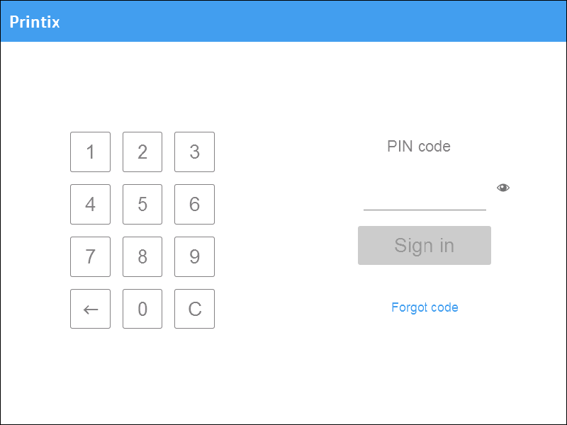 HP touchscreen / PIN code