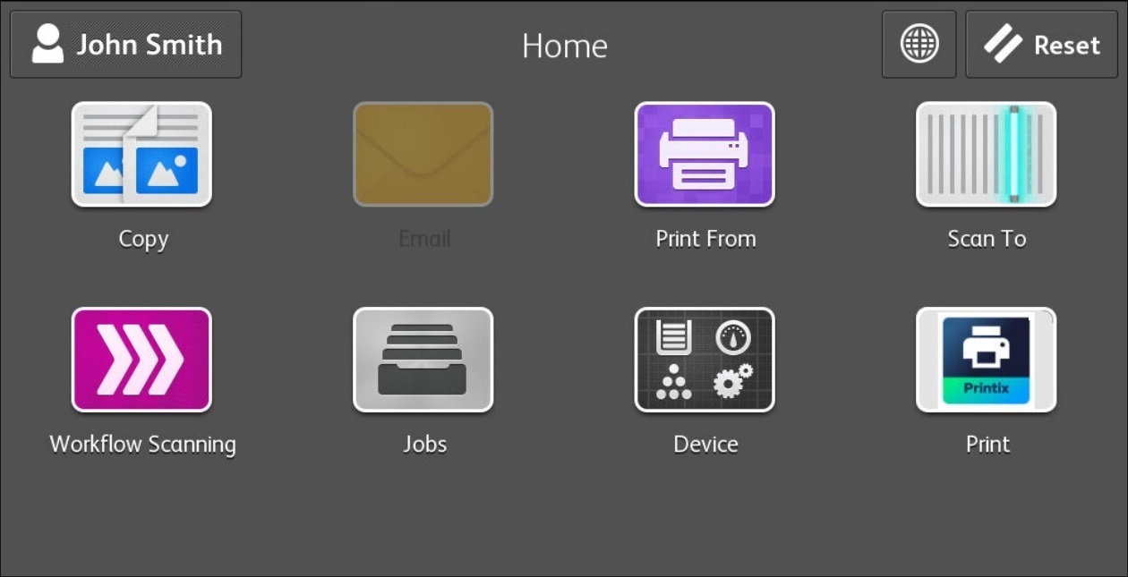 Xerox touchscreen / Home