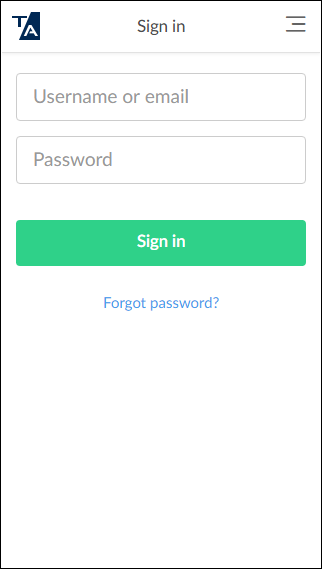 Sign-in page