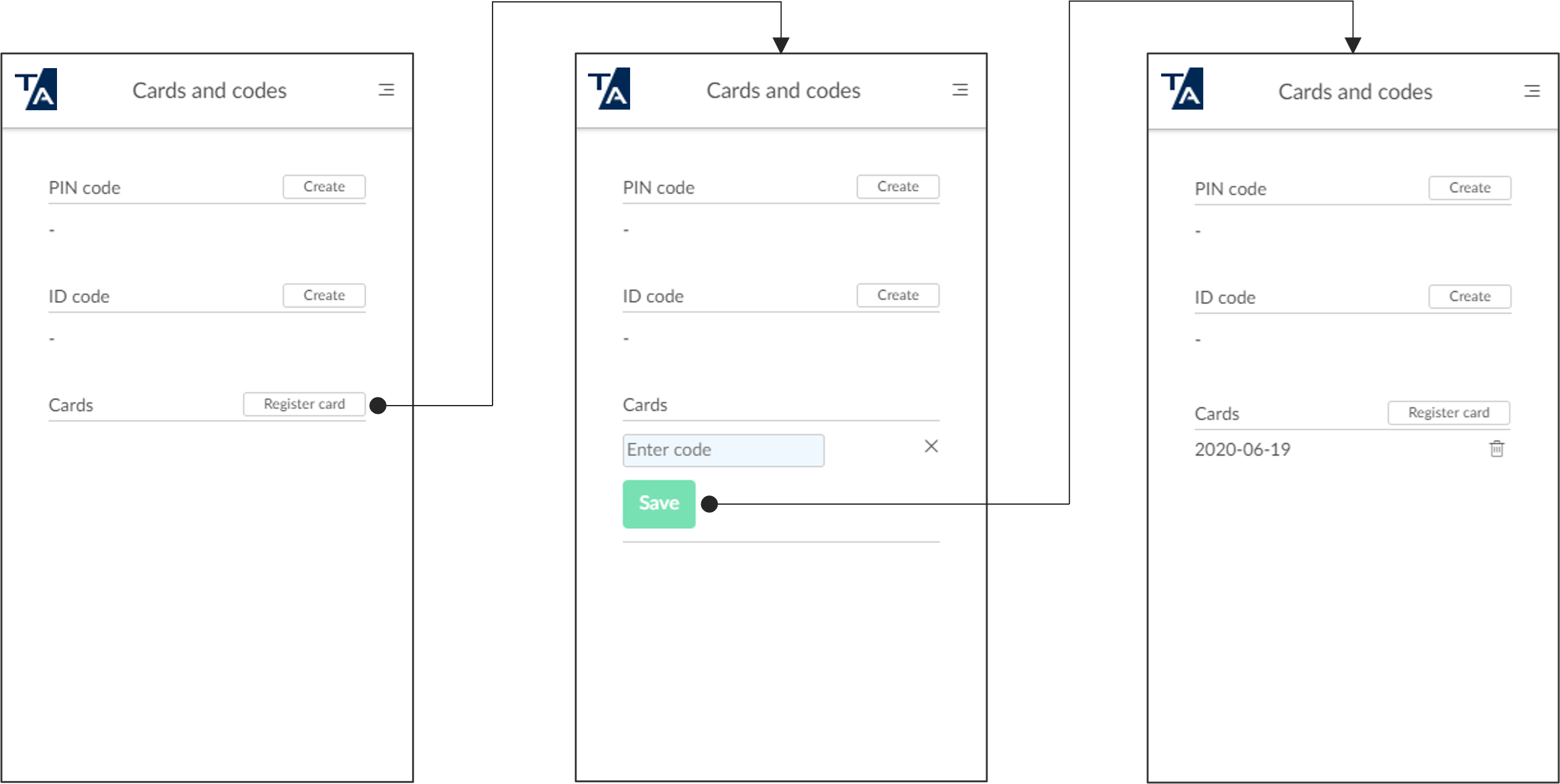 Ricoh touchscreen / Card registration in the Printix App