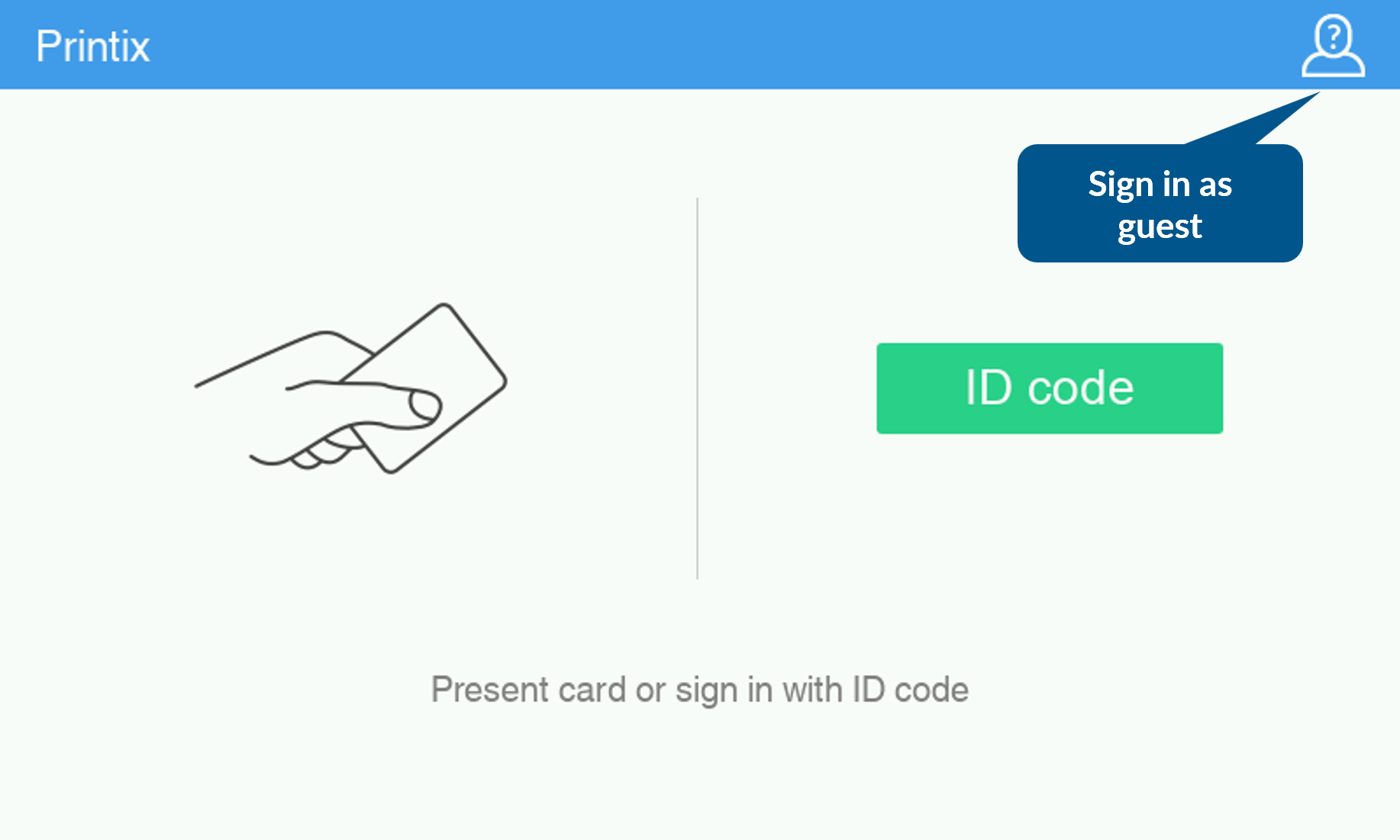 Pantalla táctil Konica Minolta / Inicio de sesión de invitado Pantalla táctil Konica Minolta / Inicio de sesión de invitado