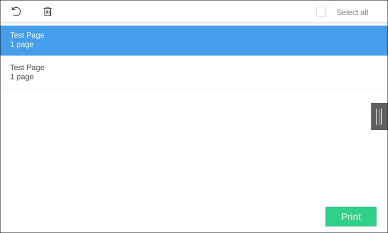 Xerox-touchscreen / Documenten vrijgeven