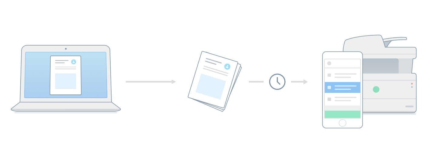 Print Later illustrasjon Print Later illustrasjon