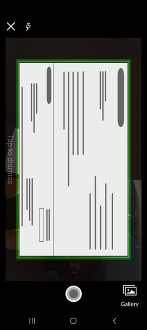 Ilustração de captura de foto com Android