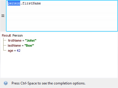 Expression with selected part