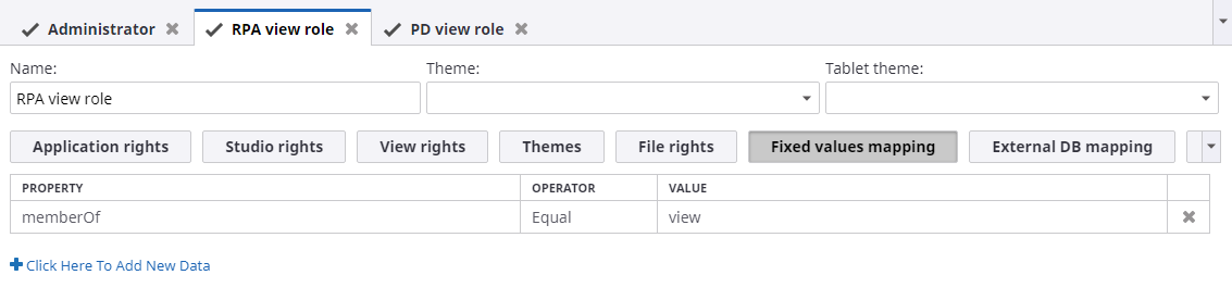 Role mapping