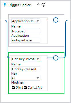 Trigger Choice step