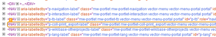 Finding “NAV” element that has “coll-print” substring