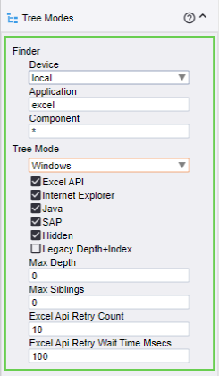 Windows tree mode