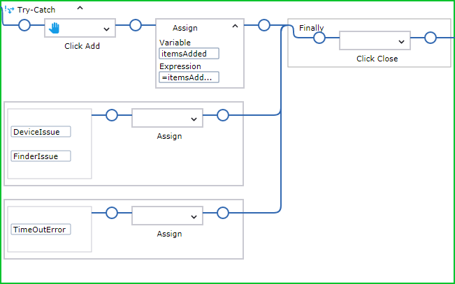 Try-Catch step in the workflow