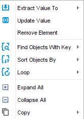JSON tab context menu