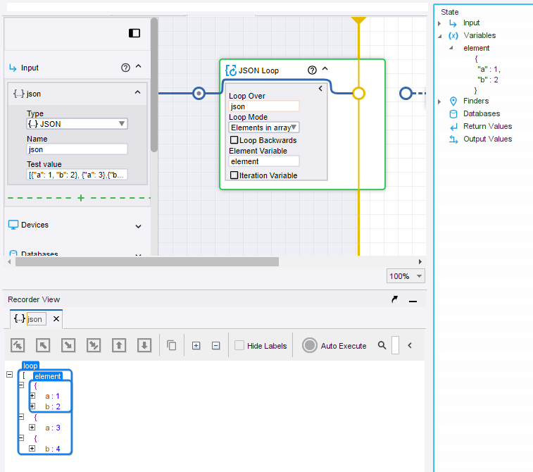 JSON Loop step