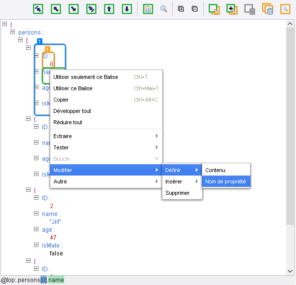 Exemple d'étape JSON Exemple d'étape JSON
