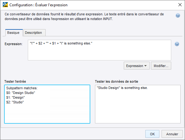 Éditeur d'expression Éditeur d'expression