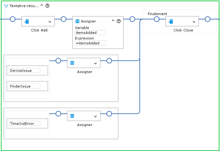 Étape Tentative-Récupération dans le worflow Étape Tentative-Récupération dans le worflow