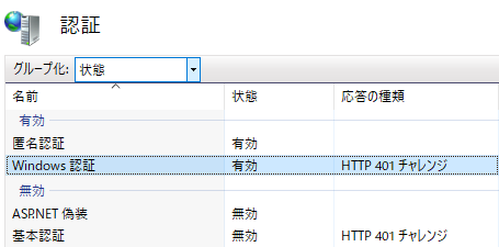 IIS 認証