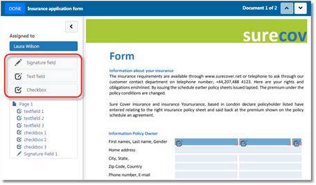 Click to change size