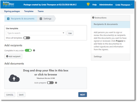 Click to change size