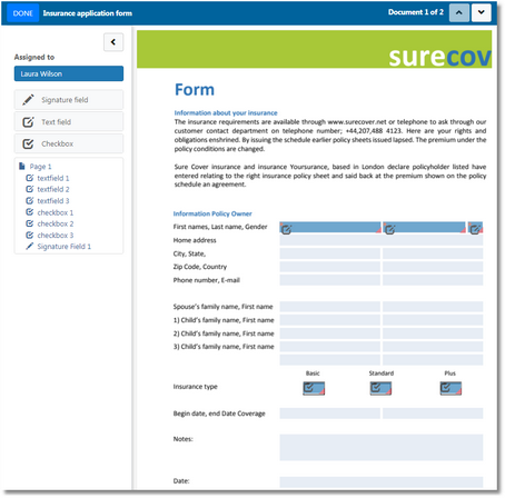 Click to change size