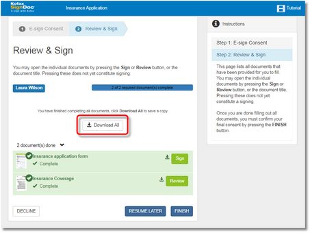 Click to change size