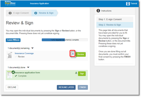 Click to change size