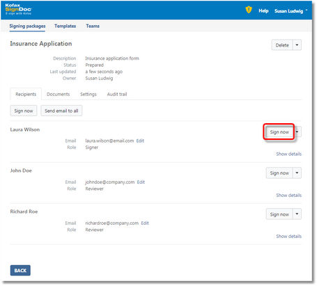 Click to change size