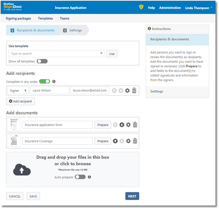 Click to change size