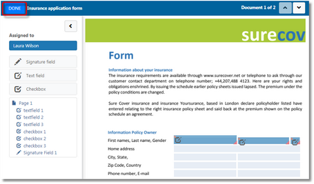 Click to change size