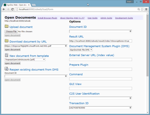 Click to change size