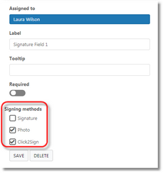 Click to change size