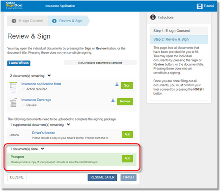 Click to change size