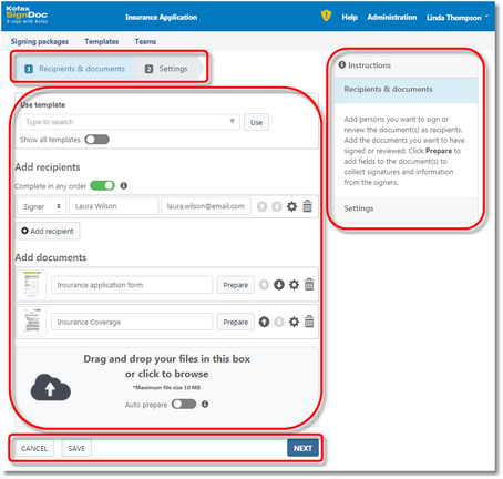 Click to change size