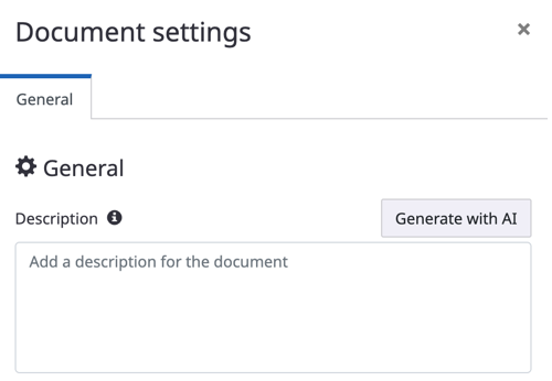 Document description with AI