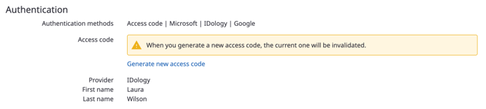 External authentication