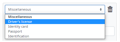 Select a document type