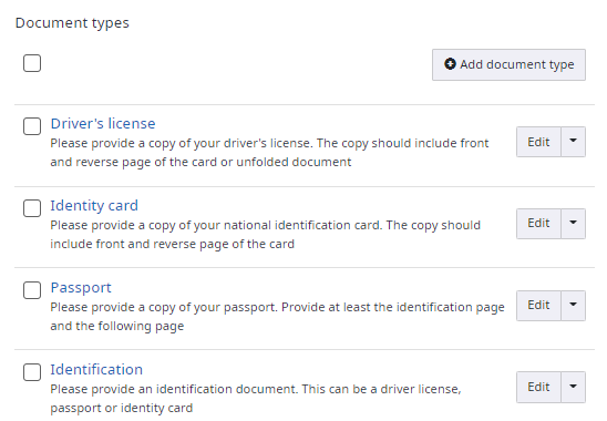 Supplemental document type