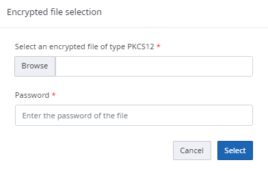 Encrypted file selection