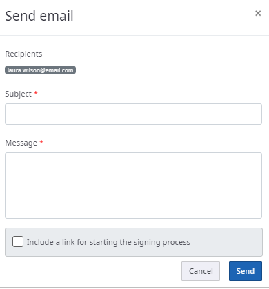 Recipients section Recipients section