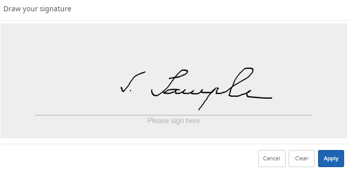 Draw signature Draw signature