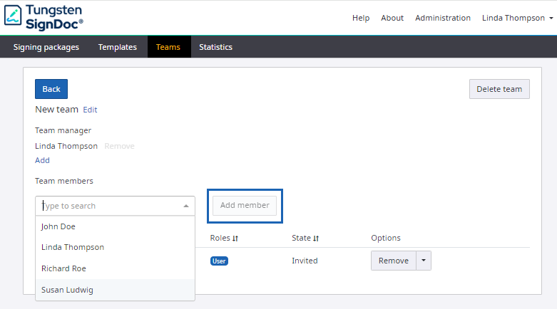 Add team member Add team member