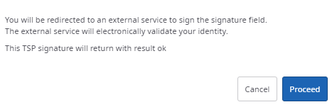 TSP information dialog box