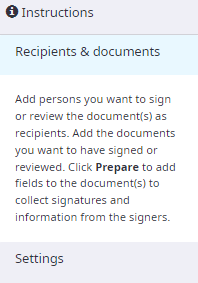 Wizard information panel